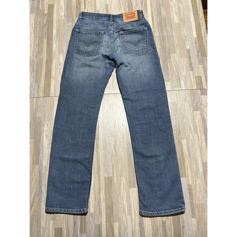 Levi’s 505 regular Straight Fit Medium Blue Jeans Denim Boys Sz 14 REG W27xL29